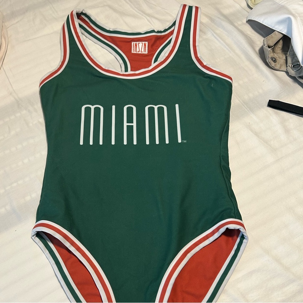 EUC University of Miami reversible bodysuit size Small
